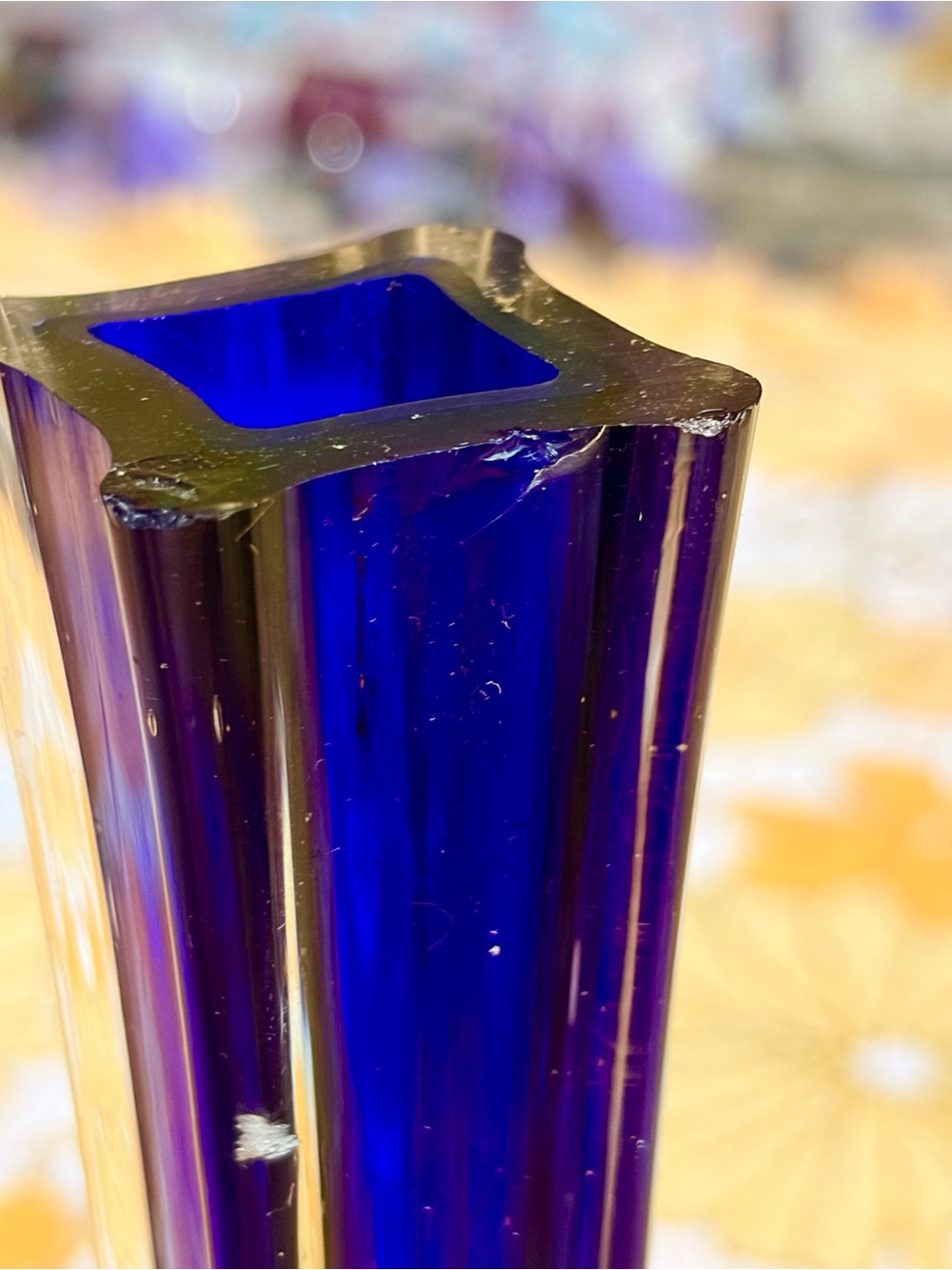 💙🪐✨ Vintage 60s Cobalt Blue Swung Bud Vase ✨🪐💙 - Picture 6 of 9